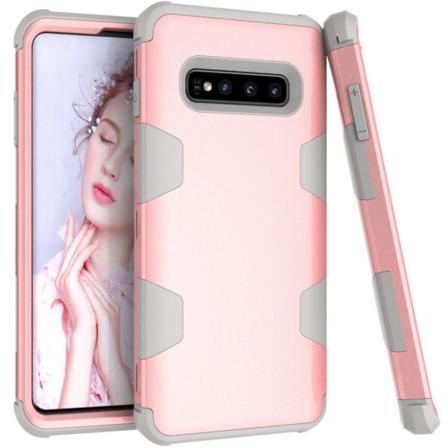 Samsung Galaxy S10E - Kraftfuldt stødabsorberende cover Roséguld/Grå