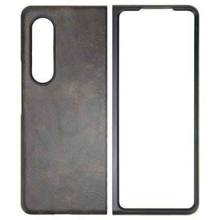 Galaxy Z Fold 3 Läder Telefonfodral Kamouflage Grön Dammtät Vikbar Skärmskydd