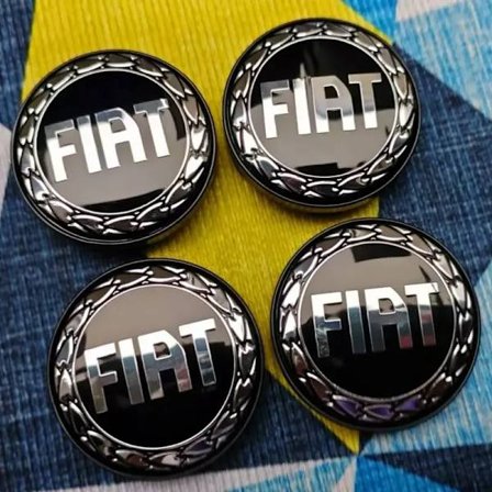 4 st 60mm Navkapslar för Fiat 500 Hjulcentrering Dammskydd Emblem för Punto Stilo Bravo Ducato Freemont 124 600
