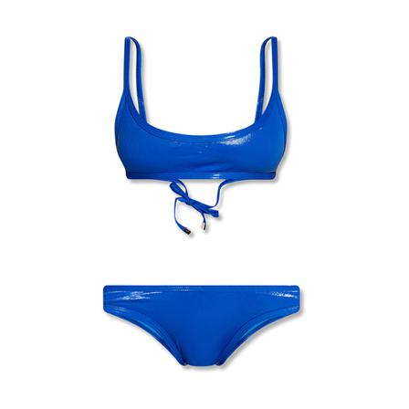 The Attico Bikini with logo pattern Blå, Dame