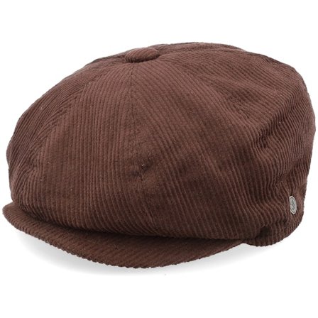 Jaxon & James - Braun Flatcap Cap - Corduroy Newsboy Cap Brown Snap Cap @ Hatstore