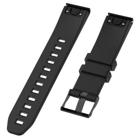Garmin Fenix 5/Forerunner 935/945/Approach S60 etc. Silicone Watch Band - Black