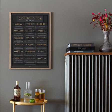 Plakat med Cocktails i 50x70 fra Gehalt — Stilrent og klassisk udtryk