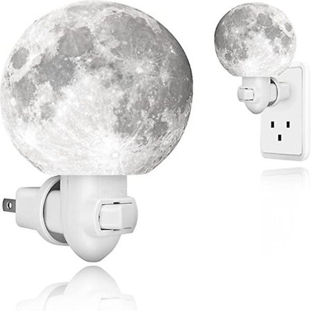 Plug In Lunar Moon Lamp Nattljus
