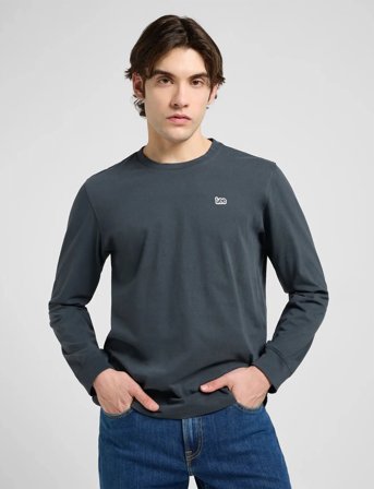Lee Jeans Ls Patch Logo Tee - Grey - XL