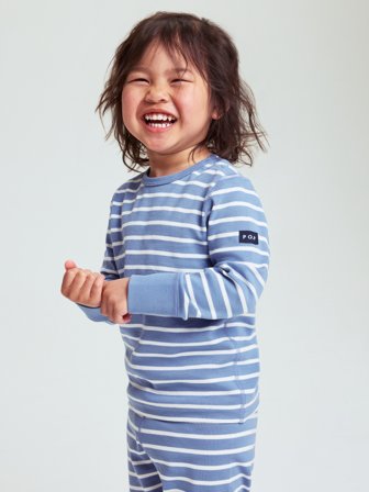 Polarn O. Pyret - Long-sleeve top striped - 92 - Childrenswear - blue