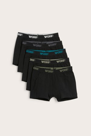 Kappahl | Majtki bokserki 5-pak Czarne 170 | Czarne