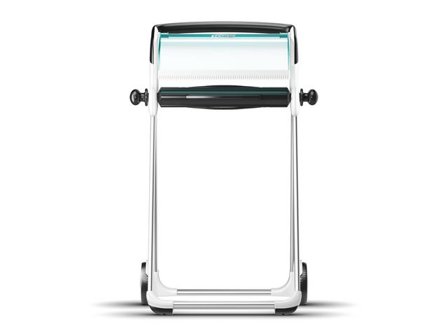 TORK Dispenser golvställ W1 Performance, manuellt flyttbar, vit och turkos, 101 x 64,6 x 53 cm - Lyreco - Städ och hygien - Toalettpapper och 