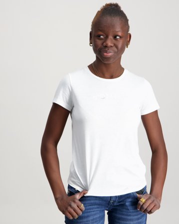 Tommy Hilfiger TOMMY FOIL TEE SS Biały T-shirty Dziewczyna - Kids Brand Store