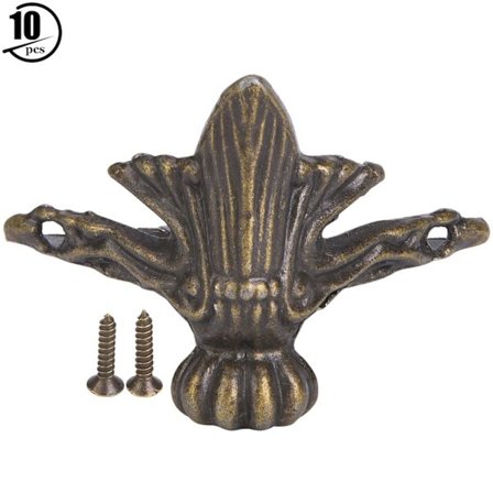 10 st zinklegering trä låda fötter ben hårdvara möbler ben hörn skydd