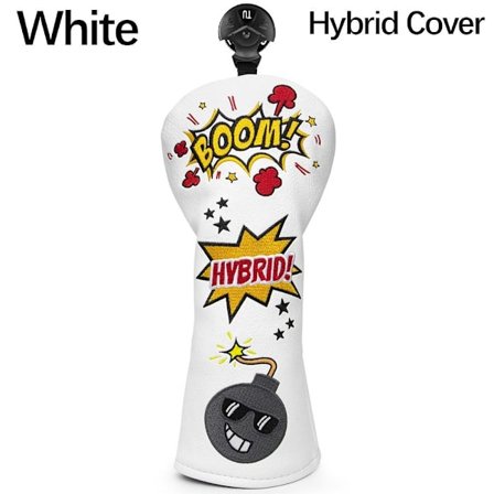 Golf Club Head Cover Golf Wood Cover WHITE HYBRID COVER HYBRID