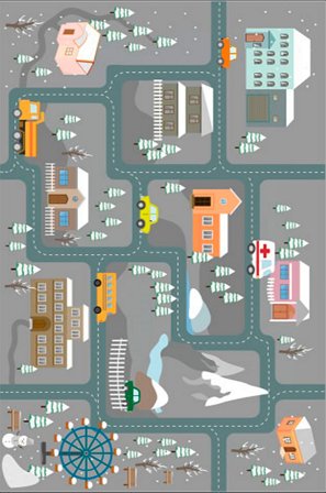 Conceptum Hypnose - Matta ELS586 - Grey - Flerfärgad - Barnmattor - 80X150 - Från Homeroom