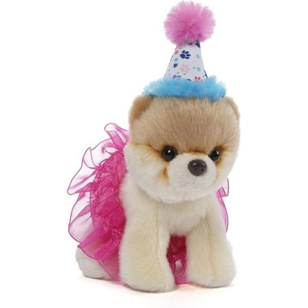 Itty Bitty Boo Bursdag Tutu Hundeplysj, 5"