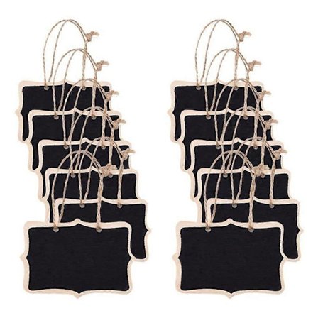 2025 Lämplig Dubbelsidig Griffeltavla, 12 st Skyltar Svarta Tavlan Mini Meddelandetavlor Trä Griffeltavla wi