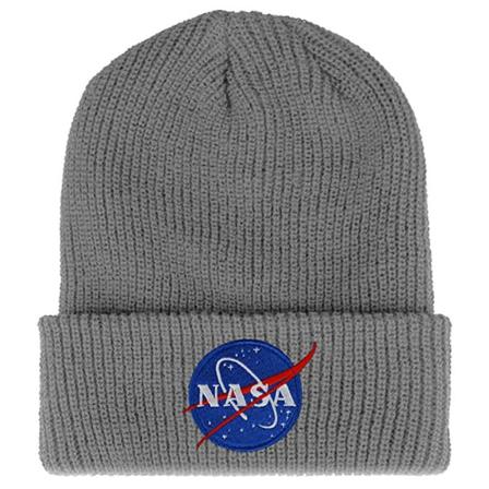 Nasa Mäns Logotyp Mössa One Size Heather Grey