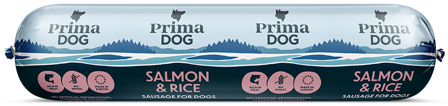 PrimaDog Prima Salmon & Rice -koiranmakkara 800 G