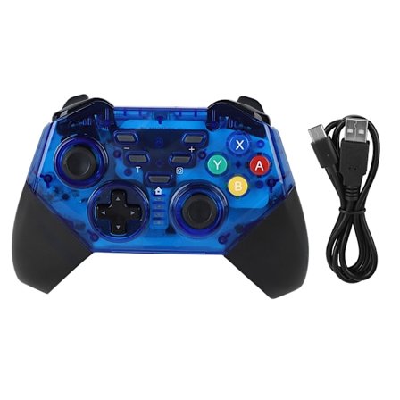 Trådløs Bluetooth-spillkontroller Håndtak Gamepad for Switch (Blå)