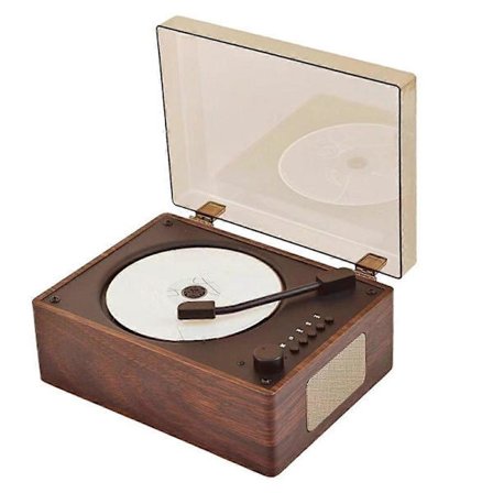 Retro CD-spelare Uppladdningsbar Stöd CD BT USB 3.5mm AUX Portabel CD-spelare Bluetooth-kompatibel 5.0 Valnötsfärg