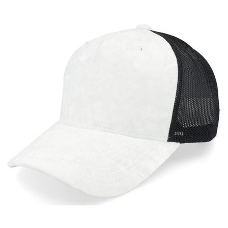 Equip - Vit trucker Keps - Velvet White/Black Trucker @ Hatstore