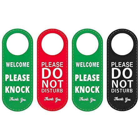 2 stk. Forstyr ikke-skilt til dør, hotel dørindikator, dobbeltsidet hængende dørskilt