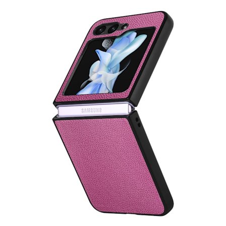 Galaxy Z Flip 5 - Elegant Litchi-mönstrat skal