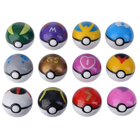 12 kpl/setti 4,8 cm Poke-pallo Delicate keräily PP söpö Pokeball-lelupaketti hahmohahmon kanssa lapsille kk