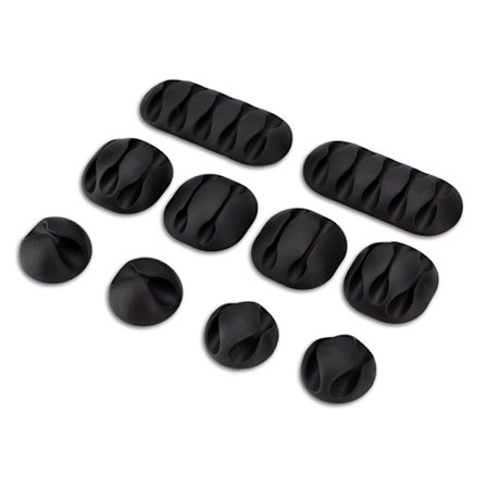 10 stk. Universal kontor kabelklemmer skrivebord ledningsholder kabelarrangør