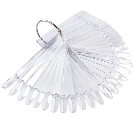 Display tips / display til neglelakprøver 50 tips Transpare Transparent