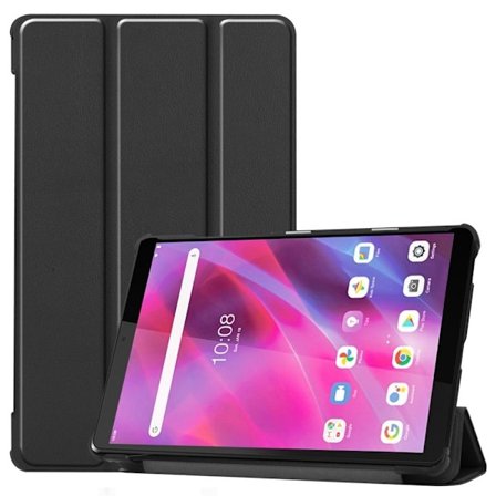 Tri-fold läderfodral för Lenovo Tab M8 (3:e generationen) - Svart