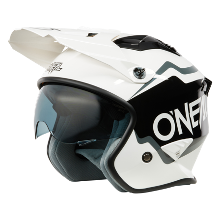 Casco Jet O'Neal Volt Solid Bianco/Nero S