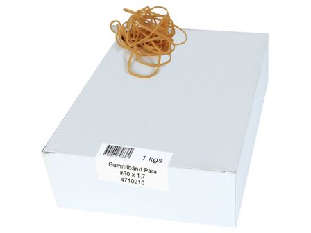 Gummiband 80x1,7mm nr18 Para 1kg 3090/fp - Lyreco - Emballage och lagerutrustning - Bindgarn gummiband och stift - Gummiband