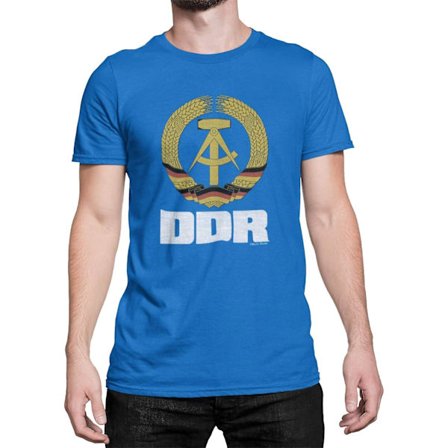 Buzz Shirts DDR Øst-Tyskland, Retro Patriotisk T-skjorte i Økologisk Bomull for Menn