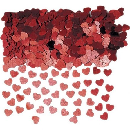 Hjärtkonfetti Röda