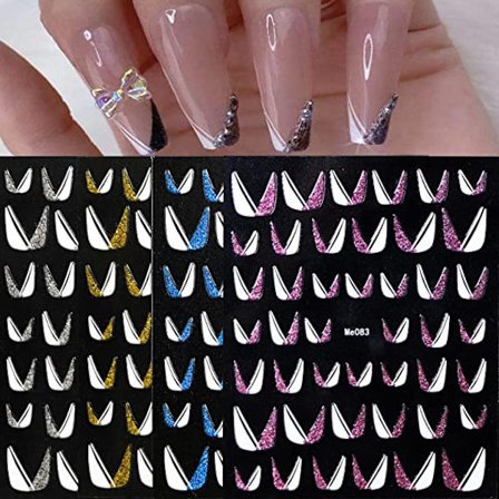 French Nail Stickers 8 Sheets Nail Stickers Nail Art Sticker