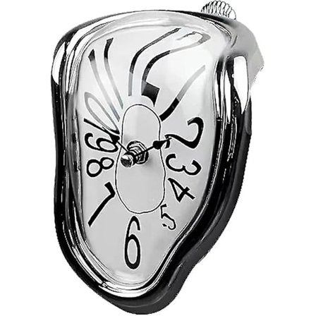 (Pow yeah!) Vægur, Salvador Dali Smeltende Ur, 18 cm Surrealistisk Bordur, Moderne Boligindretning