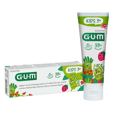 GUM Tandpasta Kids Jordbærsmag 50 ml, Medicin & Pleje, Tandpleje Til Børn, Børnetandpasta
