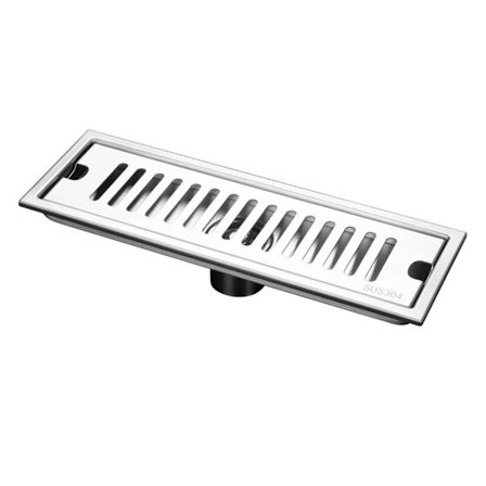 Lang gulvafløb i rustfrit stål, hurtigt stort afløb, deodorisering, filter til hotelbruserrum, badeværelse