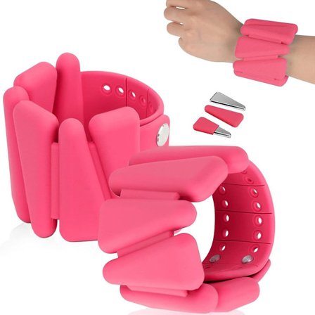 Styrketrænings håndledsvægt sæt til kvinder ankel pink KLB