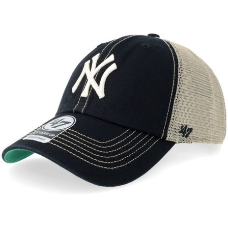 47 Brand - MLB Svart trucker Keps - New York Yankees Trawler Clean Up Black Trucker @ Hatstore