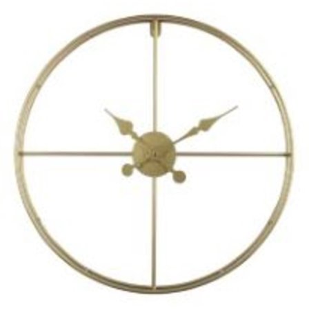 Guldmetal vægur, 60x60 cm – Moderne design