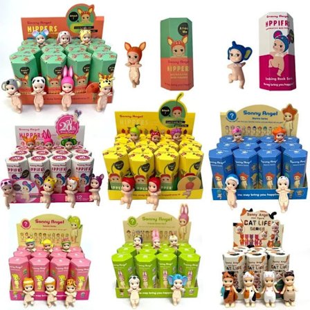 Ny Ängel Frukt Djur Serie Blind Box Anime Figur Söt Hippie Docka Trendig Bil Mobiltelefon Ornament Barnleksak Födelsedagspresent 010-random 9st