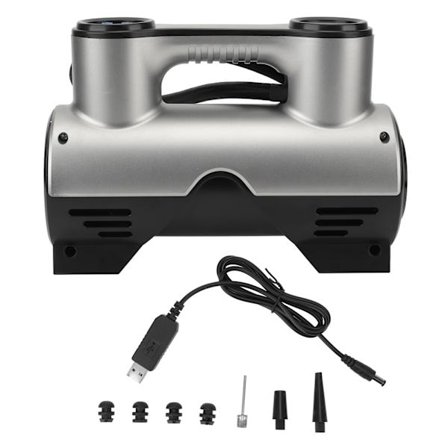Elektrisk luftpumpe 12V 120W Smart digitalt display USB-opladning Oppustelig pumpe med LED-lys til bildæk