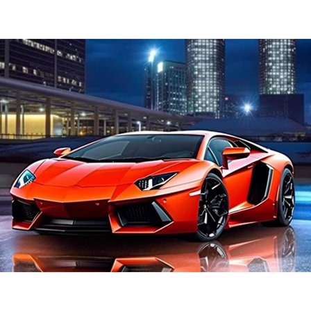 5D diamantmaleri DIY-sæt sportsvogn, urban art maleri diamon