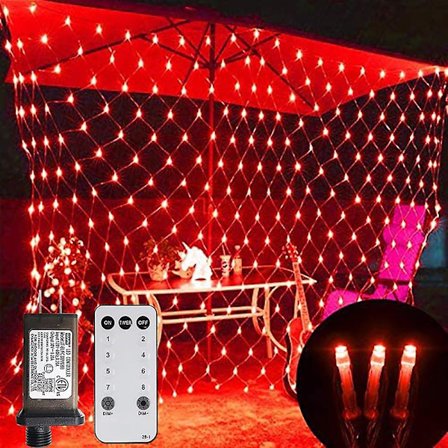 Ulkojouluvalot verkko 9 väriä 8 tilaa vedenpitävä 6m X