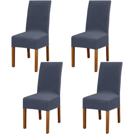 4 stk. elastiske moderne stolbetræk, aftagelige vaskbare strækbare D
