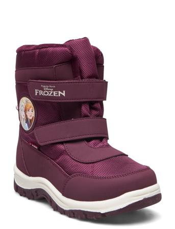 Frozen Snowboot Vinterstøvler Med Burrebånd Lilla Frost
