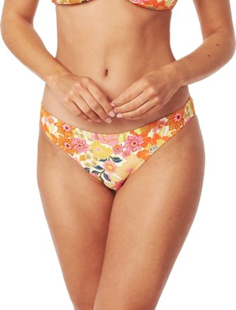 Rip Curl Women's Wave Shapers Floral Cheeky Women swimming suits Beige S