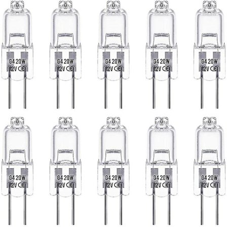 10 st G4 Halogenlampa, 12v 20w G4 Lampa, Varmvit 3000k, 150lm, Dimbar, G4 Halogenlampa
