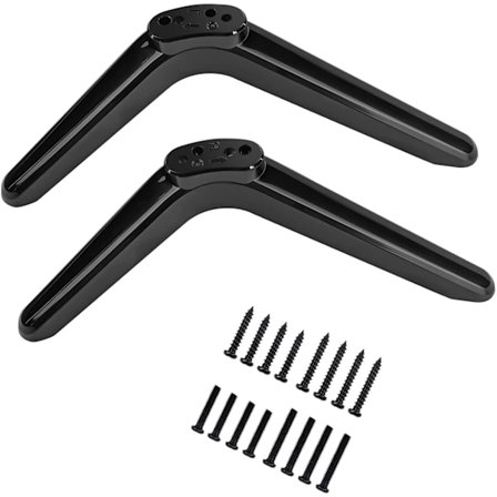 Universellt TV-stativ, TV-stativ för platt-TV, kompatibelt med de flesta 32-55 tums TV-apparater utan borrning, 17-20 mm monteringshålsavstånd