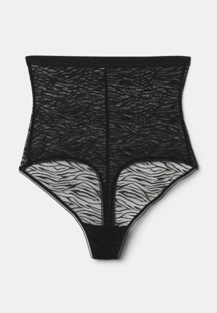 Avelie Lingerie Stringtrosa med hög midja CORA Trosor Svart S